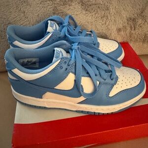 Nike Kids Sky Blue and White  Dunk Low Sneakers